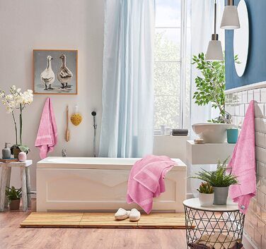 Набір рушників Utopia Towels 8 шт, бавовна, рожеві – 2 банних, 2 для рук, 4 серветки з петелькою