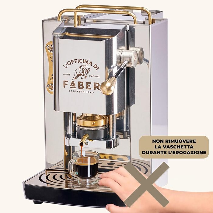 Кавомашина Faber Pro Deluxe з міді та вафельниці з Ese паперу 44 мм (з нержавіючої сталі)