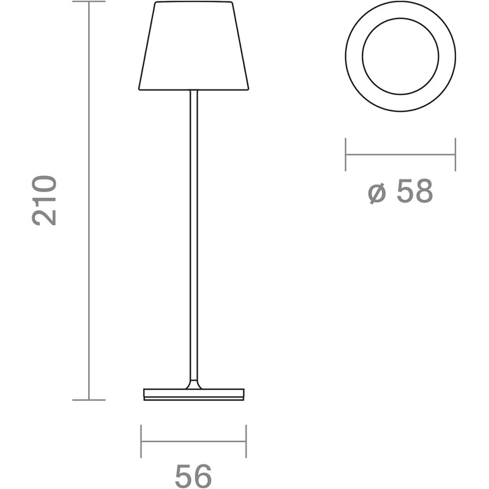 SIGOR Nuindie 2.0 Mini - Бездротова LED-лампа на акумуляторі, 25 см, IP54, USB-C, 12 годин роботи, пісочний колір (Pocket)