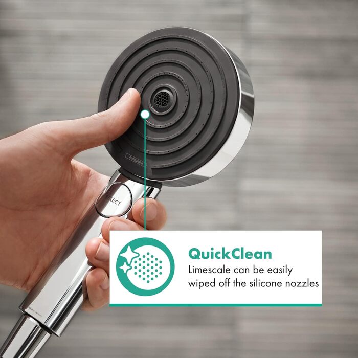 Насадка для душу Hansgrohe Pulsify Select S, 105 мм, 6.9 л/хв (EcoSmart), 3 режими, Antikalk, Chrom