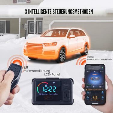 Автономний дизельний обігрівач VEVOR 8 кВт з Bluetooth, LCD-дисплеєм та пультом керування — портативна стаціонарна система опалення для кемпера, автобудинку, човна та причепа
