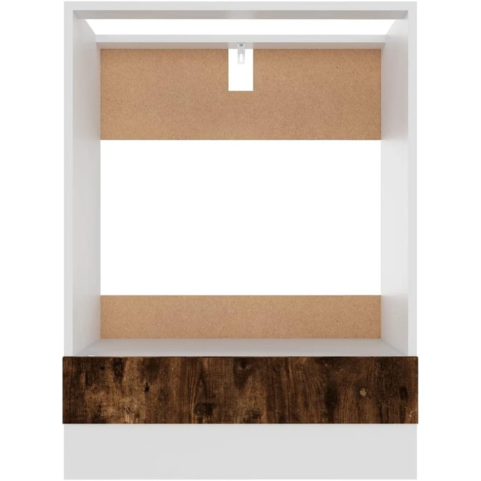 vidaXL Кухонна тумба під духову шафу, димчастий дуб, 60x46x81,5 см, ДСП