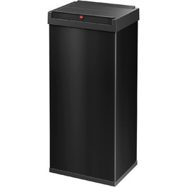 Смітник Hailo Big-Box Swing XL 52 л з автоматичною кришкою, прямокутний, сталевий, для кухні, чорний, Німеччина