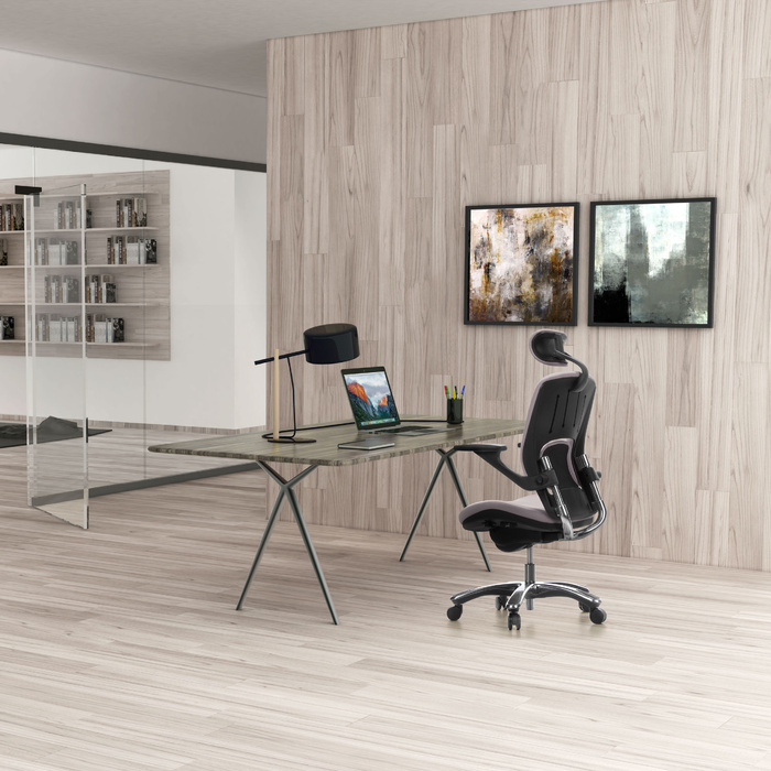 Офісне крісло / поворотне крісло VAPOR LUX тканина сірий hjh OFFICE