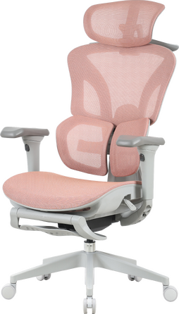 Крісло офісне OfficePro Elite OC950GLP Gray/Light Pink