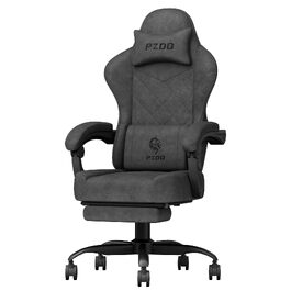 Ігрове крісло Ergonomic Gaming Chair з підставкою для ніг, ергономічний комп'ютерний стілець з високотехнологічної тканини для дорослих та підлітків, чорне