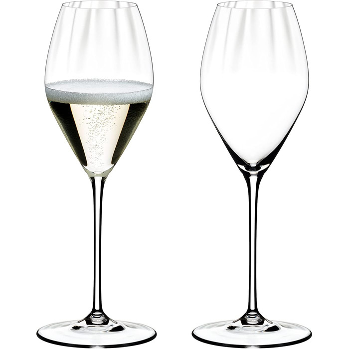 Набір келихів для шампанського Riedel Performance, 2 шт, прозоре кришталеве скло, преміум-якість