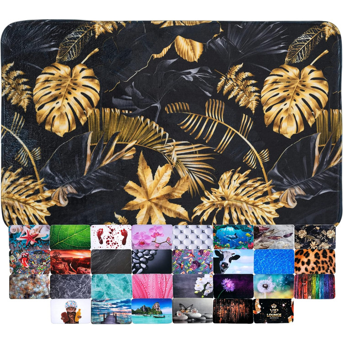 Килимок для ванної Sanilo Golden Leaves 70x110 см — м'який, нековзкий, швидковисихаючий, машинне прання