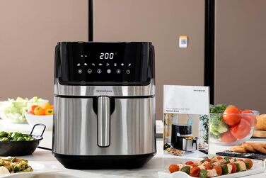 Аерофритюрниця InnovaGoods 5,5 л, 1700 Вт, 8 програм, сенсорний екран, 100 рецептів, таймер, 360° циркуляція повітря, для 4-6 осіб