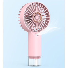 Вентилятор настільний USB-C портативний рожевий Turbo Cooling для дому, офісу, кемпінгу. Безшумний вентилятор на стіл