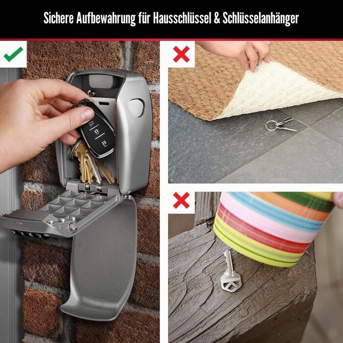 Сейф-контейнер для ключів Master Lock 5415D, посилений сталевий корпус (цинк), настінний