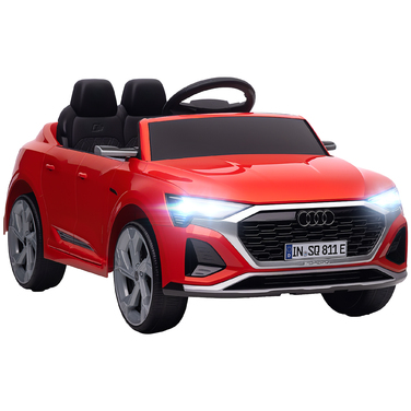 Електромобіль для дітей Audi Q8, 12V, швидкість 3-5 км/год, пульт дистанційного керування, фари, музика, червоний