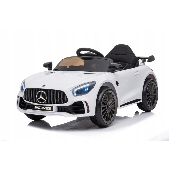 Дитячий електромобіль Mercedes GTR-S: м'які колеса EVA, шкіряне сидіння, пульт ДК, червоний