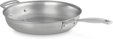 Сковорода LE CREUSET з нержавіючої сталі 28 см, Ø 28 см, для всіх типів плит (включно з індукцією) та духовки, срібна