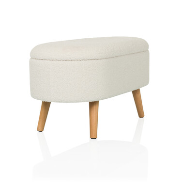 Пуф STORIANO 82x41x44 см, 1 відділення, білий, hjh LIVING