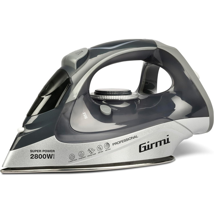Праска Girmi ST63 з регулюванням температури, 2800 Вт, антинакип, 150 г/хв, 400 cc, сіра