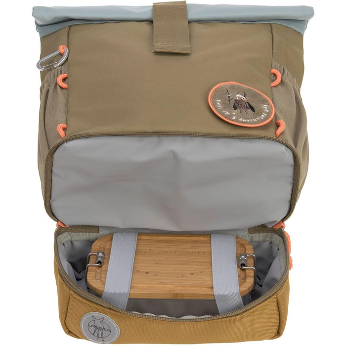Дитячий рюкзак LÄSSIG Rolltop, водовідштовхувальний, 11 л, з грудною стяжкою, оливковий колір
