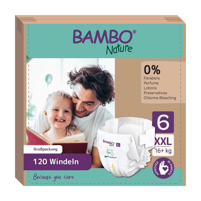 Дитячі підгузки Bambo Nature розмір 4 (7-14 кг), місячний бокс, 144 шт.