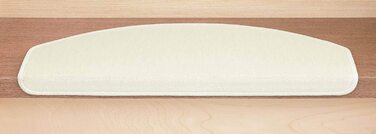 Комплект килимків для сходів Metzker® Vorwerk Uni, напівкруглі, 24 шт., бавовняно-білі, протиковзкі, індивідуальні та набори