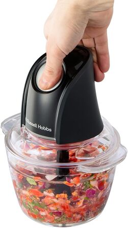 Подрібнювач кухонний електричний Russell Hobbs Mini Zerkleinerer 1л, сталь, 350W, чорний матовий 27131-56