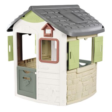 Дитячий будиночок Smoby Life Jura Lodge (115x123x132 см) з переробленого пластику - вуличний будиночок для ігор, годівниця для птахів, від 2 років