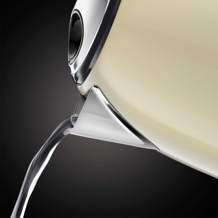 Електричний чайник Russell Hobbs Colours+ Edelstahl 1.0л, 2400Вт, з фільтром від накипу та індикатором рівня води, колір крем (24994-70)