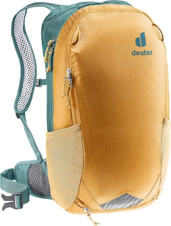 Велосипедний рюкзак Deuter Race Air 14+3 л, коричнево-синій, вентиляція спини