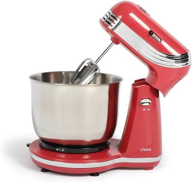 Мультифункціональний тістоміс для випічки 3л 250Вт, червоний DOP137RC Chili Red