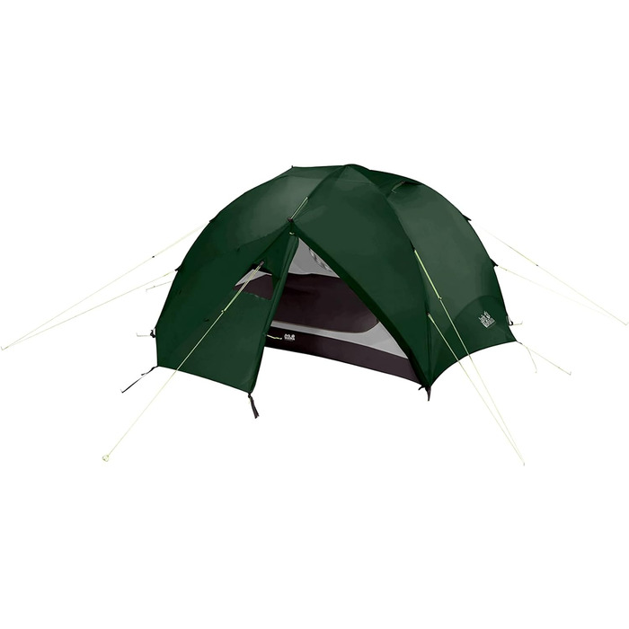 Намет Jack Wolfskin Yellowstone III Vent для 3 осіб, два входи, купольний, універсальний розмір, зелений для гір