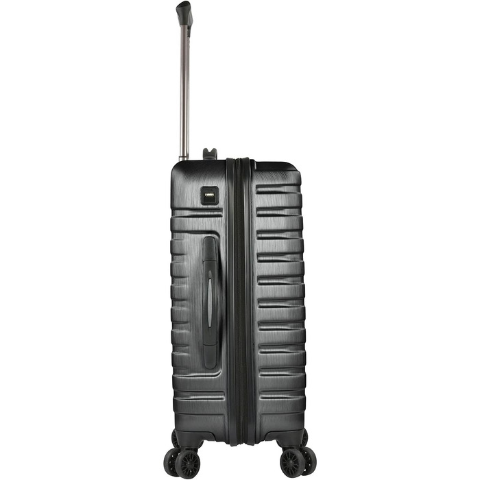 Жорсткий валіза U.S. Traveler Boren 22'' з полікарбонату, чорний, з USB, 8 спінінг-коліс, алюмінієва ручка, для ручної поклажі