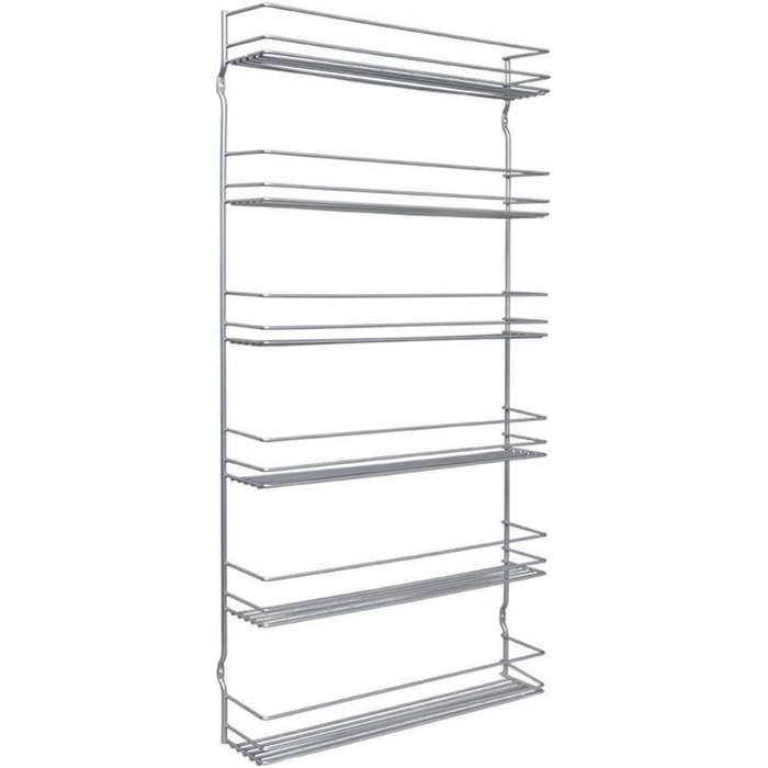 Металевий органайзер для спецій Metaltex Pepito, 6 ярусів, 36x8x71 см, сріблястий