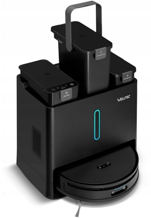 Робот-пилосос Welltec R10 Ultra з багатофункціональною станцією 8в1, чорний