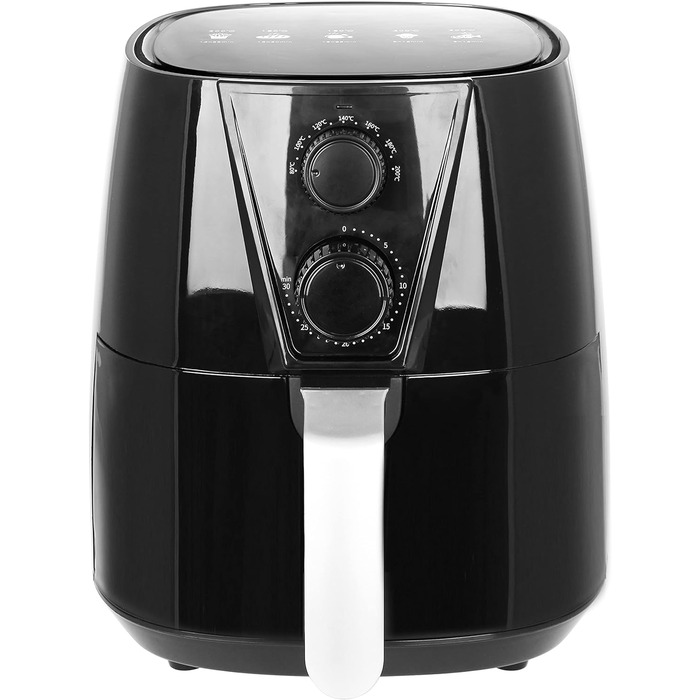 Фритюрниця Emerio AF-126667 SmartFryer, аерофритюрниця без олії, 3.8 л, 1450 Вт, швидке нагрівання, BPA-free, Cool Touch, чорна