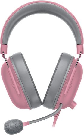 Ігрова гарнітура Razer BlackShark V2 X Quartz Pink — дротова навушники для кіберспорту, 7.1 Surround Sound, мікрофон Hyperclear, 50мм драйвери Triforce, рожева