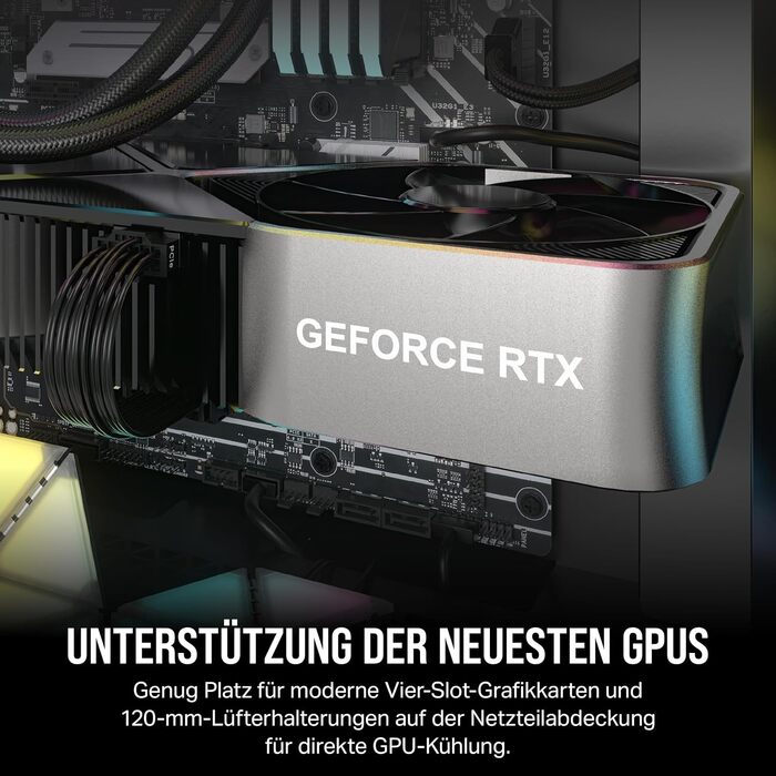 Корпус для ПК CORSAIR 3000D Airflow, Mid-Tower, підтримка 4-слотових GPU, 3-контактний вентилятор, до 8×120мм вентиляторів, високий повітряний потік, чорний