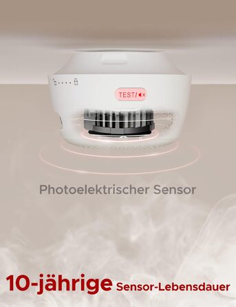 Датчик диму X-Sense Wi-Fi, EN14604, з батареєю, сповіщення в додатку, 1 шт.