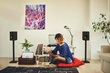 Стійки для підлогових акустичних систем Kanto ST28, 28 дюйми, до 13.6 кг, чорні, сталь/MDF