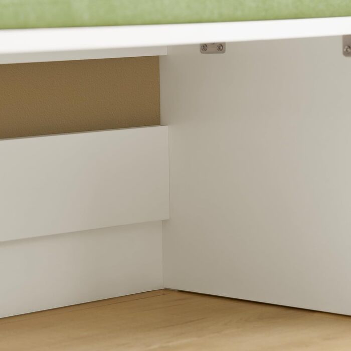 Дитяча іграшкова скриня SoBuy KMB80-W з подушкою, біла, 60x35x34 см
