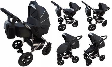 Дитячий візок X-Trall Pram 3в1, чорно-золотий