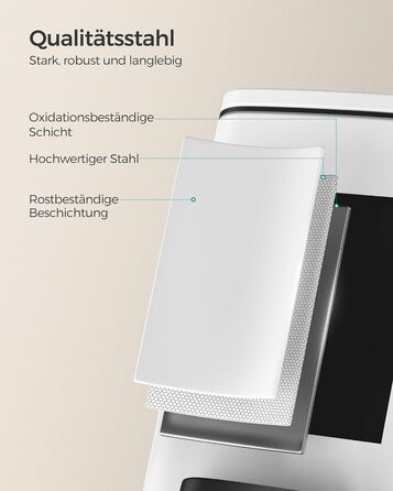 Косметичний педальний смітник SONGMICS 6 л, білий, стальний, з кришкою Softclose для ванної та малих приміщень