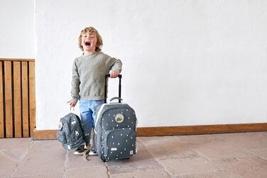 Дитячий рюкзак LÄSSIG з нагрудним ременем, 27 см, 6,5 л, для дитсадка, 3+ років, міні-рюкзак Happy Prints, темно-синій