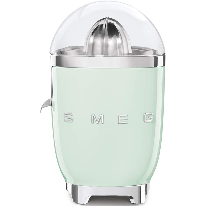Соковитискач для цитрусових SMEG CJF11PGEU електричний, 70 Вт, нержавіюча сталь, захист від капання, пастельно-зелений