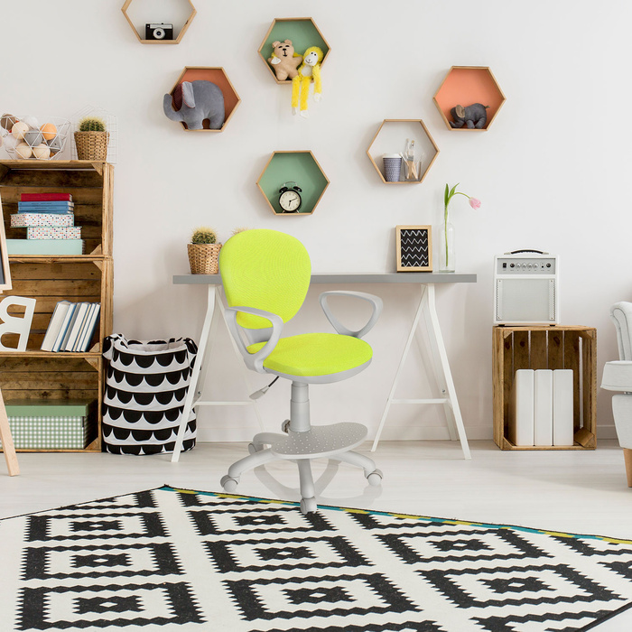 Дитячий стілець / дитячий письмовий стілець KID COLOUR G1 тканина зелений hjh OFFICE