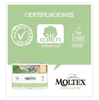 Екологічні підгузки Moltex Pure & Nature, розмір 1 (2-5 кг), 88 шт
