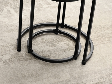 Журнальний стіл Mebel-Partner круглий, 45 x 45 x 48,5 см, чорне дерево, чорний