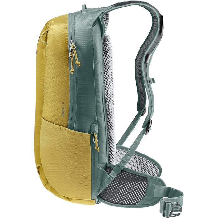 Велорюкзак Deuter Race 16, 16 л, Turmeric-Ivy, для велосипедистів