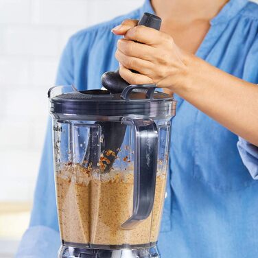 Блендер Nutribullet 1000 Вт, електричний, 1,6 л, мультифункціональний, сірий, модель NBF450DG (2020), професійний стаціонарний міксер