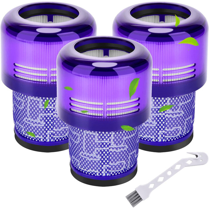 Комплект з 3 фільтрів Rebirthcare для пилососів Dyson V11 SV17 SV14 SV22 Absolute, Pro, Animal, Torque Drive, Total Clean, змінний HEPA фільтр, сумісний з Dy-970013-02, 97001302, V11-3pcs