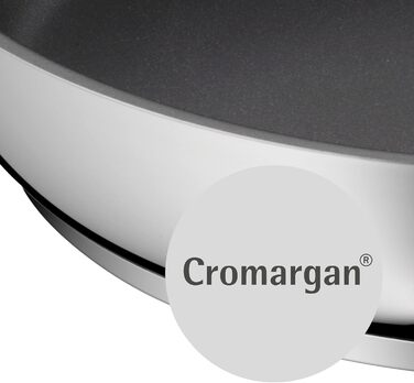 Сковорода WMF 24 см з нержавіючої сталі Cromargan, антипригарна, підходить для духовки