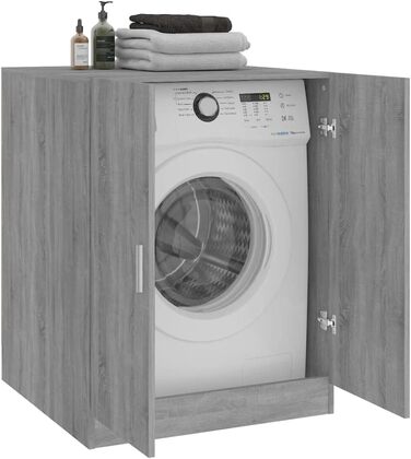 Шафа над пральною машиною Homiuse, сіро-сонома, 71x71,5x91,5 см, містка, стильна, для ванної та пральні